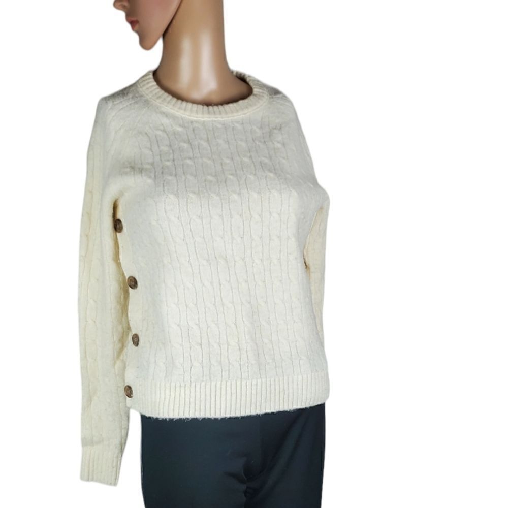 J.Crew Cream Cableknit Sweater  